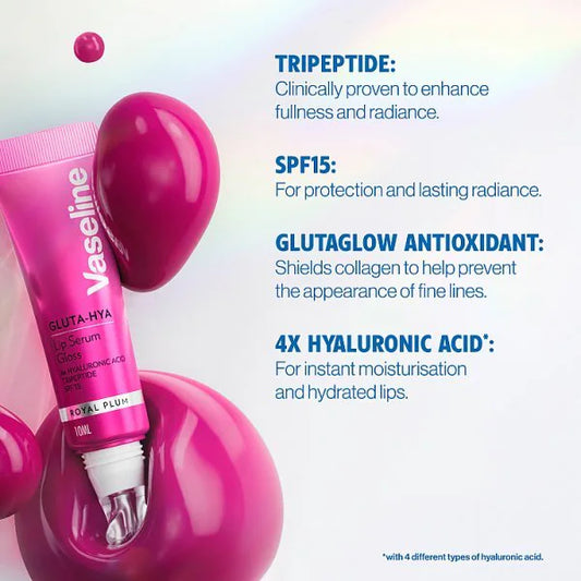 Vaseline Gluta-Hya Lip Serum Gloss SPF 15 – Royal Plum, 10ml