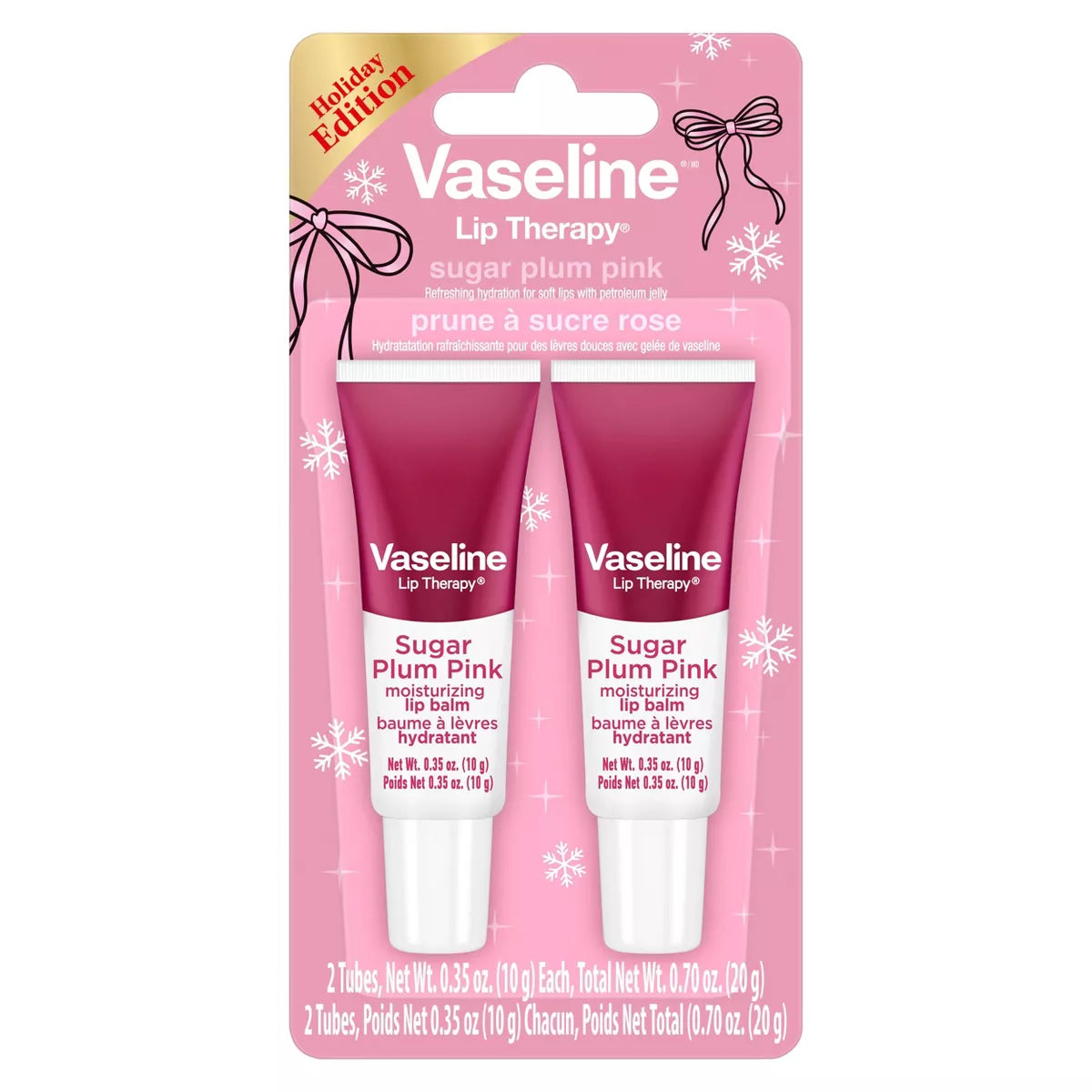 Vaseline Lip Therapy Holiday Edition Lip Balm Duo – 2 × 10g
