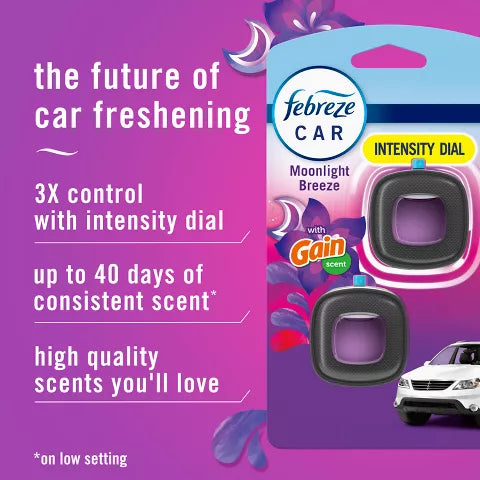 Febreze Car Vent Clips – Moonlight Breeze with Gain
