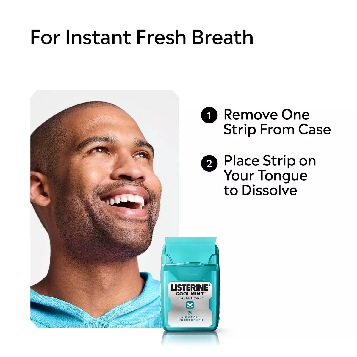 Listerine PocketPaks Breath Strips – 72 Strips