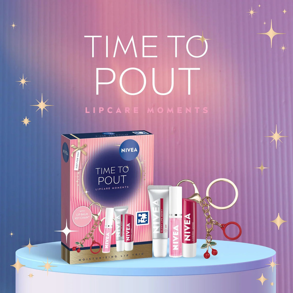 NIVEA Time to Pout Lipcare Moments Gift Set
