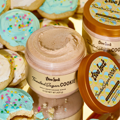 Tree Hut Frosted Sugar Cookie Daily Moisturizing Scrub gently exfoliates