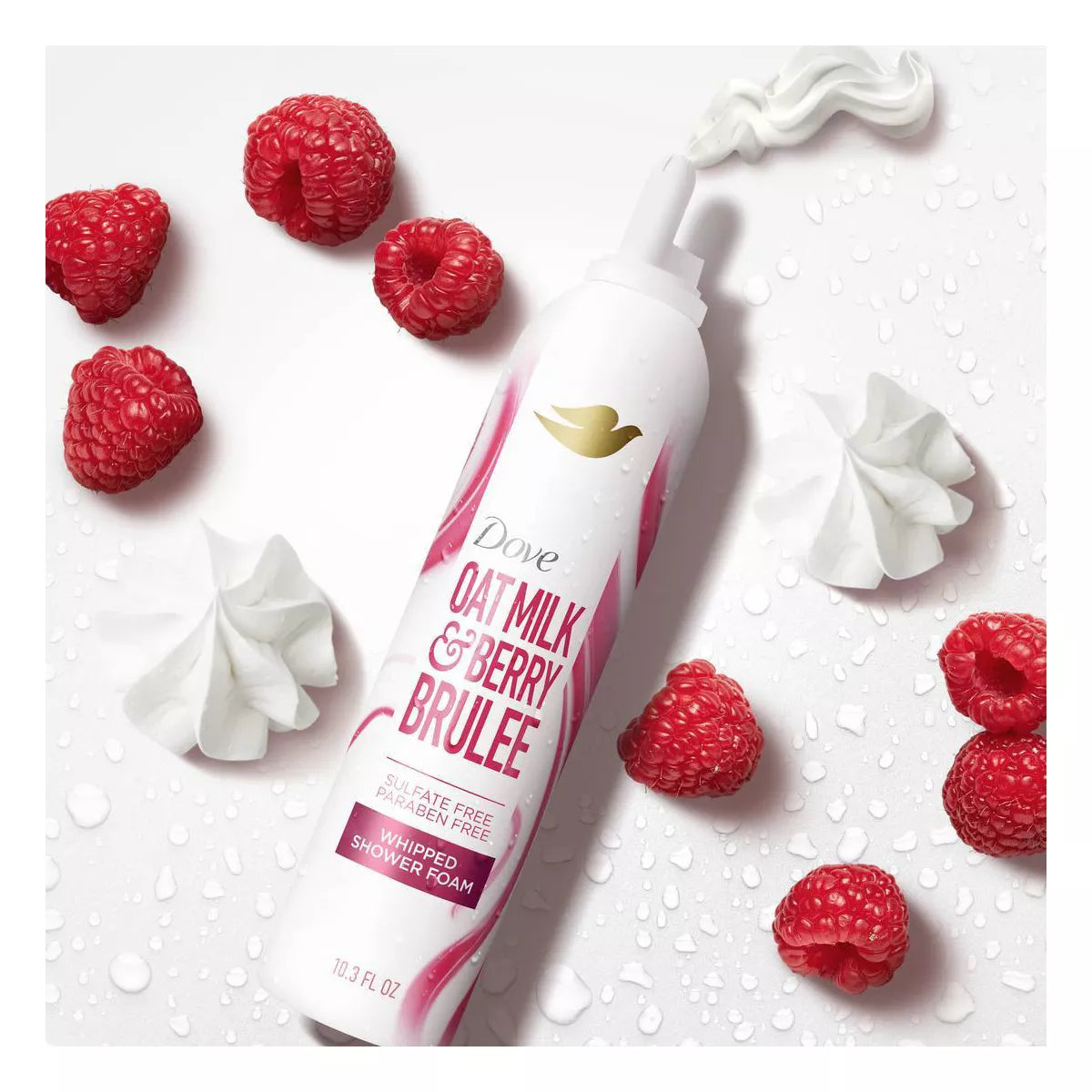 Dove Oat Milk & Berry Brûlée Gift Set with Pink Fluffy Tote