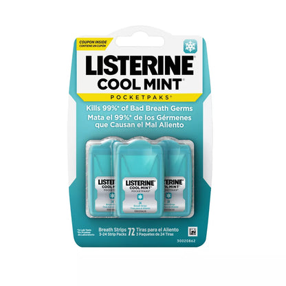 Listerine PocketPaks Breath Strips – 72 Strips