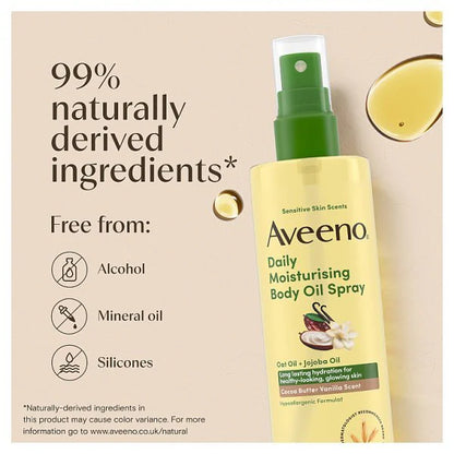 Aveeno Daily Moisturising Body Oil Spray – Cocoa Butter & Vanilla