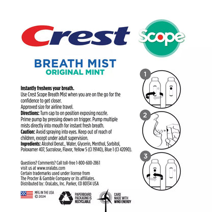 Crest Scope Breath Mist – Original Mint