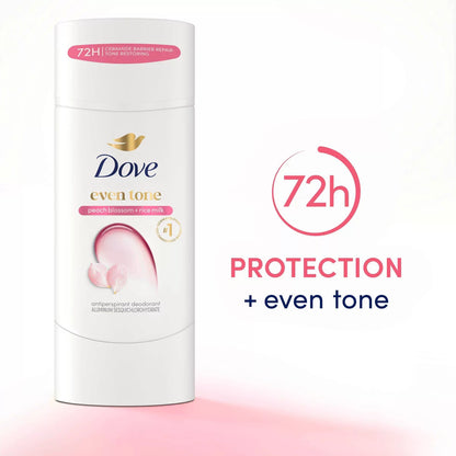 Dove Even Tone Antiperspirant Deodorant – Peach Blossom + Rice Milk