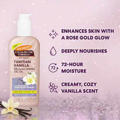 Palmer’s Cocoa Butter Formula Tahitian Vanilla Shimmer Radiance Gel Oil – 150ml
