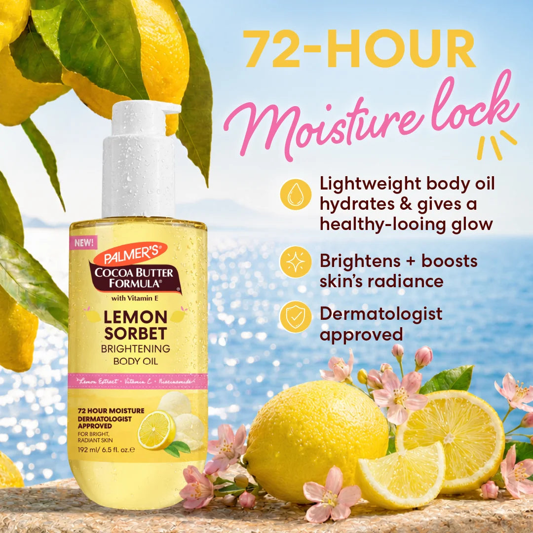 Palmer’s Cocoa Butter Formula Lemon Sorbet Brightening Body Oil – 192ml