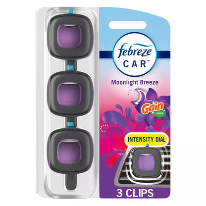 Febreze Car Vent Clips – Moonlight Breeze with Gain