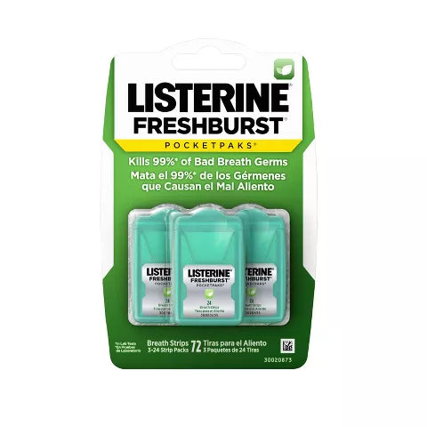 Listerine PocketPaks Breath Strips – 72 Strips
