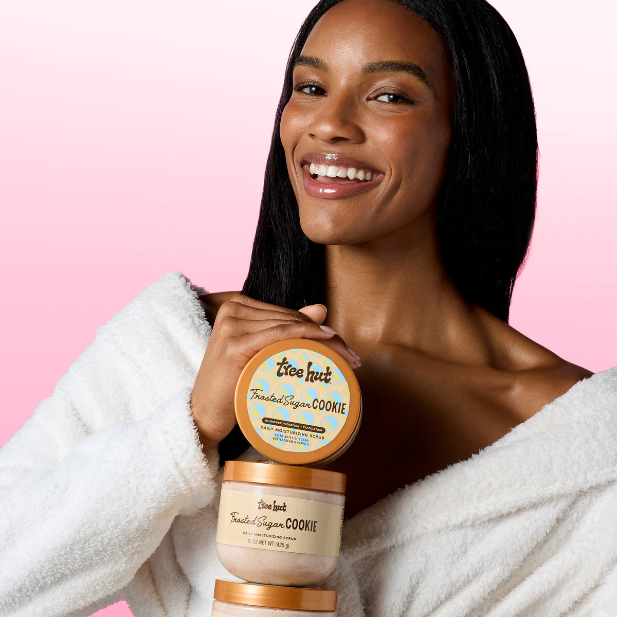Tree Hut Frosted Sugar Cookie Daily Moisturizing Scrub gently exfoliates